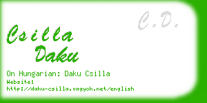 csilla daku business card